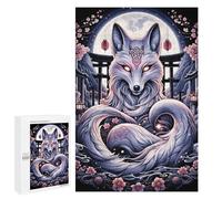 1000 PCS Jigsaws for Teenagerss Puzzle Kitsune Spirit Wolf Jigsaws for Adults Hands-on Game Pattern Assembly Unique Gifts for Birthday And Christmas 1000 PCS