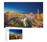 1000 PCS Jigsaws for Teenagerss Puzzle Las Vegas Strip Night Lights -1 Puzzle for Adults Hands-on Game Difficult Hard Parent-child Interaction 1000 PCS