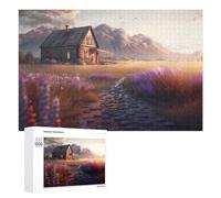1000 PCS Jigsaws for Teenagerss Puzzle Lonely Cabin in The Mountains Puzzle for Adults Hands-on Game Difficult Hard Parent-child Interaction 1000 PCS