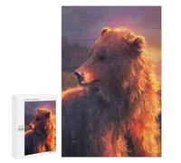 1000 PCS Jigsaws for Teenagerss Puzzle Marsican Brown Bear Puzzle for Adults Family Games A Work of Art Parent-child Interaction 1000 PCS