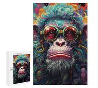 1000 PCS Jigsaws for Teenagerss Puzzle Monkey Portrait -2 Puzzle for Adults Hands-on Game Difficult Hard Parent-child Interaction 1000 PCS