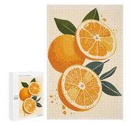 1000 PCS Jigsaws for Teenagerss Puzzle Orange Fruit Illustration Jigsaws for Adults Hands-on Game Pattern Assembly Unique Gifts for Birthday And Christmas 1000 PCS