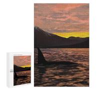 1000 PCS Jigsaws for Teenagerss Puzzle Orca Under Sunset Puzzle for Adults Family Games A Work of Art Parent-child Interaction 1000 PCS
