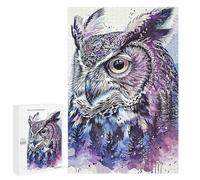 1000 PCS Jigsaws for Teenagerss Puzzle Owl Paint Jigsaws for Adults Hands-on Game Pattern Assembly Unique Gifts for Birthday And Christmas 1000 PCS