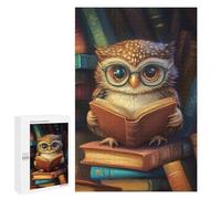 1000 PCS Jigsaws for Teenagerss Puzzle Owl Reading Book Jigsaws for Adults Hands-on Game Pattern Assembly Unique Gifts for Birthday And Christmas 1000 PCS