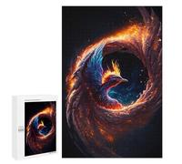 1000 PCS Jigsaws for Teenagerss Puzzle Phoenix Rising Fire And Flame Artwork Jigsaws for Adults Relax Games Improve Memory Unique Gifts for Birthday And Christmas 1000 PCS