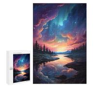 1000 PCS Jigsaws for Teenagerss Puzzle River Beneath Epic Sky Jigsaws for Adults Hands-on Game Pattern Assembly Unique Gifts for Birthday And Christmas 1000 PCS