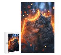 1000 PCS Jigsaws for Teenagerss Puzzle Romantic Cat Couple Jigsaws for Adults Hands-on Game Pattern Assembly Unique Gifts for Birthday And Christmas 1000 PCS
