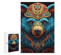 1000 PCS Jigsaws for Teenagerss Puzzle Royal Bear Portrait Puzzle for Adults Hands-on Game Difficult Hard Parent-child Interaction 1000 PCS