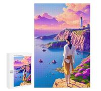 1000 PCS Jigsaws for Teenagerss Puzzle Seaside Lighthouse Dreamscape Adult Jigsaw Puzzle Toy Wall Decor But Fun And Humorous Parent-child Interaction 1000 PCS