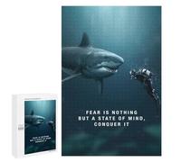 1000 PCS Jigsaws for Teenagerss Puzzle Shark State of Mind Jigsaws for Adults Hands-on Game Pattern Assembly Unique Gifts for Birthday And Christmas 1000 PCS