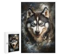 1000 PCS Jigsaws for Teenagerss Puzzle Siberian Husky Portrait Jigsaws for Adults Hands-on Game Pattern Assembly Unique Gifts for Birthday And Christmas 1000 PCS