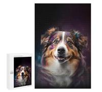 1000 PCS Jigsaws for Teenagerss Puzzle Space Australian Shepherd Teenagers Puzzles Toy Wall Decor Perfect Decoration Unique Gifts for Birthday And Christmas 1000 PCS