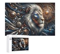 1000 PCS Jigsaws for Teenagerss Puzzle Steampunk Mechanical Lion Art Print Puzzle for Adults Hands-on Game Difficult Hard Parent-child Interaction 1000 PCS