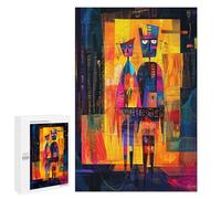 1000 PCS Jigsaws for Teenagerss Puzzle The Arnolfini Portrait - Geometric Abstract Expressionism Puzzle for Adults Family Games A Work of Art Parent-child Interaction 1000 PCS