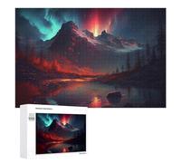 1000 PCS Jigsaws for Teenagerss Puzzle Volcanic Aurora Reflections Puzzle for Adults Hands-on Game Difficult Hard Parent-child Interaction 1000 PCS