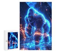 1000 PCS Jigsaws for Teenagerss Puzzle Voltage King - The Neon Gorilla Awakens Adult Puzzles Relaxing Games Enhance Memory Parent-child Interaction 1000 PCS