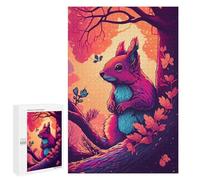 1000 PCS Jigsaws for Teenagerss Squirrel Drawn Jigsaw for Teenagerss Stress Reliever Every Piece Is Unique - Deal As Gifts for The Whole Family 1000 PCS