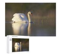 1000 PCS Jigsaws for Teenagerss Swan Reflection Lake Nature Jigsaw Puzzle Relaxing Games Difficult Challenge Challenging To Complete 1000 PCS