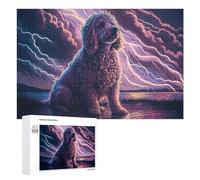 1000 PCS Jigsaws for Teenagerss Thunderstorm Dog Art Print Puzzle for Adults Toy Wall Decor A Work of Art Birthday Present, Gifts, 1000 PCS