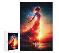 1000 PCS Jigsaws for Teenagerss Virgo Zodiac Sign Digital Art Jigsaw for Teenagerss Stress Reliever Every Piece Is Unique - Deal As Gifts for The Whole Family 1000 PCS