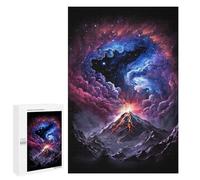 1000 PCS Jigsaws for Teenagerss Volcanic Eruption in Space Jigsaw for Teenagerss Stress Reliever Every Piece Is Unique - Deal As Gifts for The Whole Family 1000 PCS