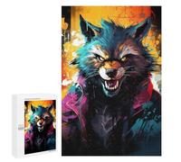 1000 PCS Jigsaws for Teenagerss Wild Wolf Spirit Art Jigsaw Puzzle Relaxing Games Difficult Challenge Challenging To Complete 1000 PCS