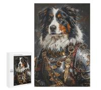 1000 PCS Jigsaws Medieval Knight Dog Armor Jigsaws for Adults Puzzle Hand Speed Race Help The Brain Exercise Beautiful Design Game 1000 PCS