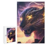 1000 PCS Jigsaws Thundering Tiger Epic Power Adult Puzzles Anti-Stress Toys Staycation Kill Time Deal As Gifts for The Whole Family 1000 PCS