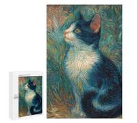 1000 PCS Jigsaws Vincent's Cat A Whimsical Painting Jigsaws for Adults Puzzle Hand Speed Race Help The Brain Exercise Beautiful Design Game 1000 PCS