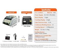 1000 Pcs/Min Money Counter Business Cash Register Bills Counterfeit Bill Detector by Function for Bank Store