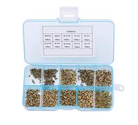 1000 PCS Mix Rivets M0.9 M1.3 M1.5 M1.7 Through Hole Copper Hollow Rivets Double-Sided Circuit Board PCB Nails Grommet Tool Kit