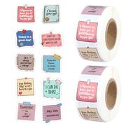 1000 Pcs Motivational Sticker, Creative DIY Inspirational Quotes Collage Decor Personalized Inspirational Waterproof Vinyl Word Stickers for Scrapbook Planner Book Water Bottle Luggage and Wall