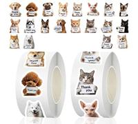 1000 Pcs Motivational Stickers Waterproof Vinyl Decals with Positive Affirmations for Journal Planner Scrapbook, Aesthetic Mental Health Stickers for Adults Teens (Cute Pet Thank You)