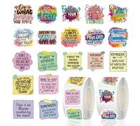 1000 Pcs Motivational Stickers Waterproof Vinyl Decals with Positive Affirmations for Journal Planner Scrapbook, Aesthetic Mental Health Stickers for Adults Teens Water Bottles Laptop