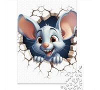 1000 Pcs Mouse Jigsaw Puzzle Adult Creative Rectangular Puzzle Paper Puzzle Funny Educational Toy 1000pcs (38x26cm)