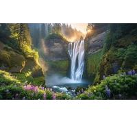 1000 pcs Multnomah Falls Columbia River Gorge Jigsaw Puzzle Suitable for All Groups of People Creative Fun Jigsaw Traditional Puzzles Perfect for Family Nights Game