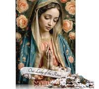 1000 Pcs 'Our Lady of The Roses Jigsaw Puzzle Adult Kids Creative Rectangular Paper Puzzle Funny Educational Toy 1000pcs (38x26cm)