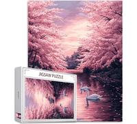 1000 pcs Piece Jigsaw Puzzles for Adults Cherry Blossoms Puzzle Tree Pattern Design, Piece Puzzle Educational Games, DIY Adult Crafts with Gift Box Packaging, Beautiful Decoration, 75x50cm, Model905