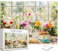 1000 pcs Piece Jigsaw Puzzles for Adults Dessert Puzzle Kitchen Pattern Design, Piece Puzzle Educational Games, DIY Adult Crafts with Gift Box, Beautiful Decoration, Gifts for Women, 75x50cm, Model236