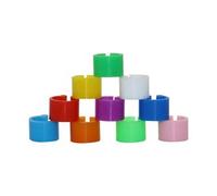 1000 Pcs Pigeons Rings Inner diameter 6mm Bayonet Identification Ring Opening No number Bird Foot Ring Bird Training Supplies(10 Colors x 100 Pcs)