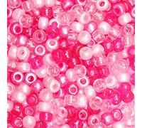 1000 PCS Pink Mix Pony Beads - Bracelet & Hair Braids Beads, 6x9mm（Pink Mix）
