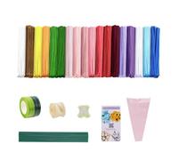 1000 PCS Pipe Cleaners Craft Kit, 18 Colors Chenille Stems with Floral Wires and DIY Instructions, Fuzzy Sticks for Arts & Crafts, Flower Bouquets, Kids Projects, Party Decorations, Home DIY and Gift