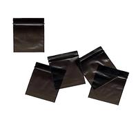 1000 Pcs Plain Black Bags, Resealable Zip Lock Bags, Suitable For Snacks, Nuts, Seeds, Candy, Food Storage Package Pouches, For Travel, Storage (Black Color 40cm) (1000)