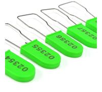 1000 PCS Plastic Wire Padlocks, Numbered Plastic Padlocks Security Seals Electric Meter Seal Disposable Anti-Tamper Locks, Green