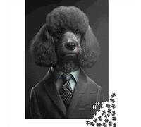 1000 Pcs Poodle Jigsaw Puzzle Adult Creative Rectangular Puzzle Paper Puzzle Funny Educational Toy 1000pcs (38x26cm)