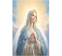 1000 pcs Portrait of Our Lady of Grace Virgin Mary in The Sky Jigsaw Puzzles Wooden Puzzle for Adults Game Toys Family Decoration Gift for Women Men