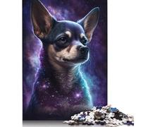 1000 Pcs Puzzle Adult Jigsaw Galaxy Colourful Chihuahua Jigsaw Puzzle Decompression Game Toy Puzzles Birthday Gifts 1000pcs (75x50cm)