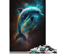 1000 Pcs Puzzle Adult Jigsaw Galaxy Dolphin Jigsaw Puzzle Challenge Family Game Puzzles High Difficulty Game 1000pcs (75x50cm)