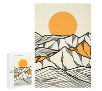1000 PCS Puzzle For Adults Abstract Mountain Sunset Art Jigsaw Anti-Stress Toys Presents for Women Deal As Gifts for The Whole Family 1000 PCS